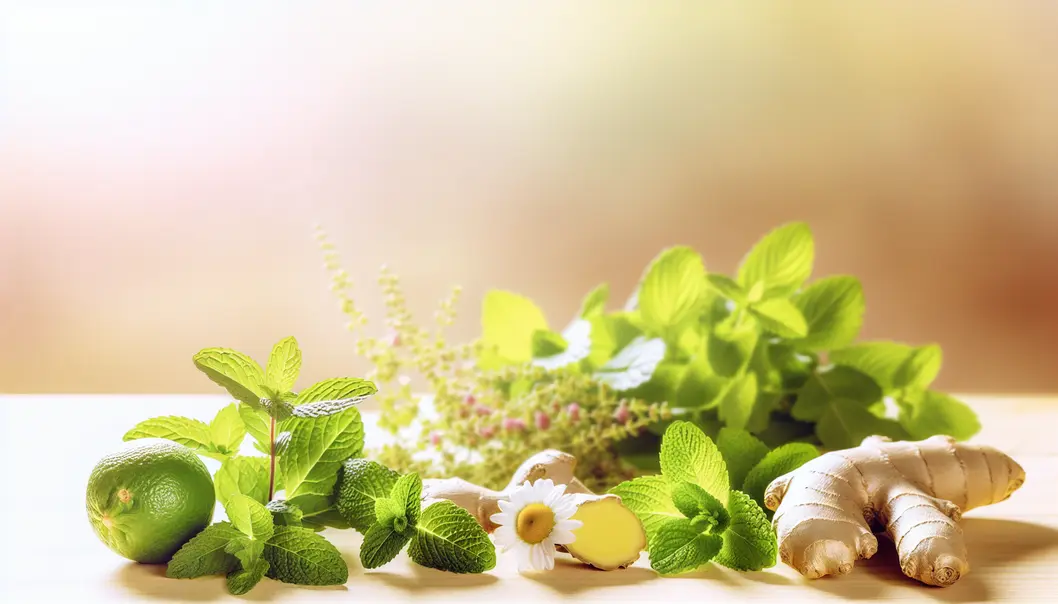 Ervas medicinais com propriedades benéficas para o sistema imunológico.