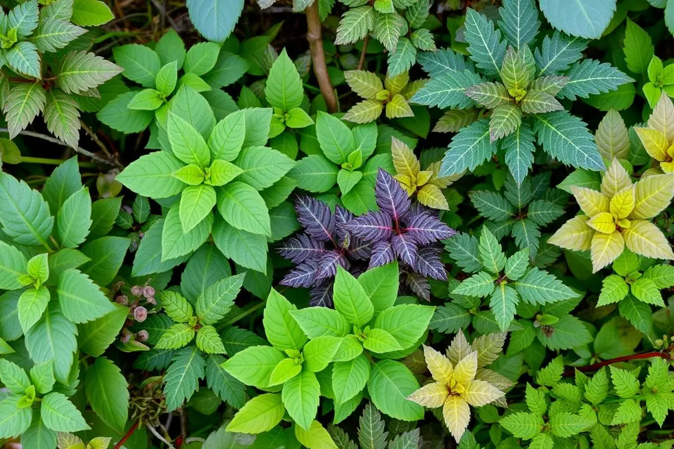 Diversidade de plantas interagindo em um ecossistema vibrante.