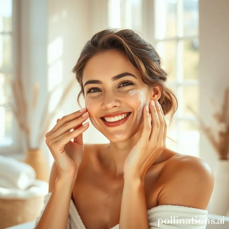 Mulher usando esfoliante corporal em um ritual de bem-estar.
