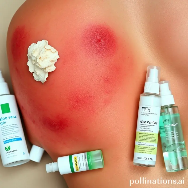 Queimadura de sol exibindo inflamação e vermelhidão.