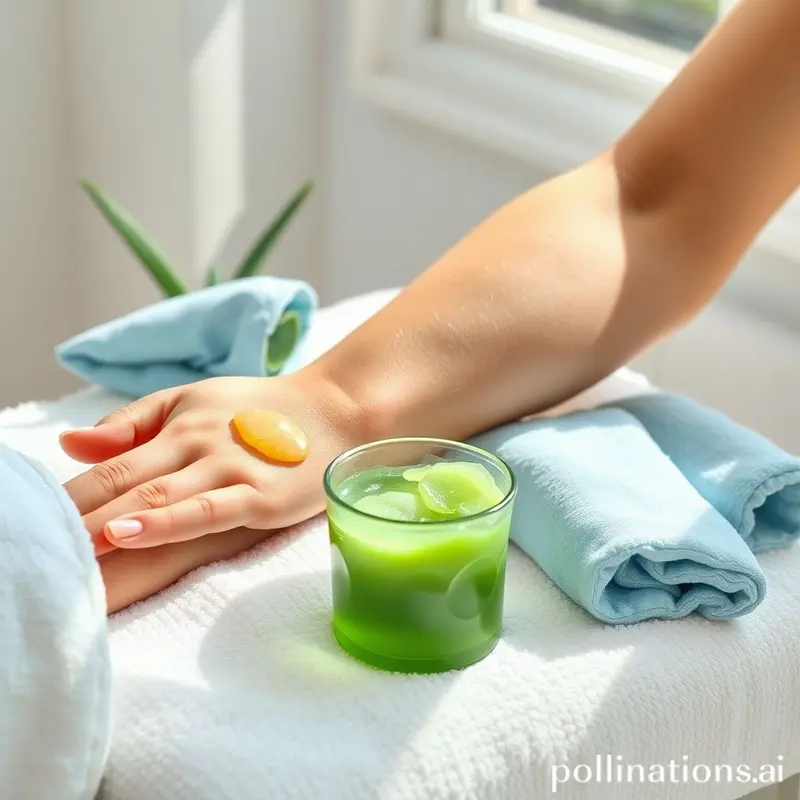 Queimadura de sol exibindo inflamação e vermelhidão.