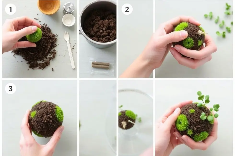Passo a Passo para Criar Seu Kokedama Suspenso