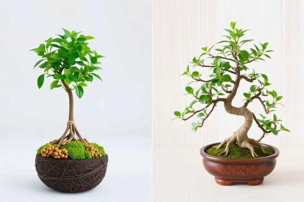 Kokedama vs. Bonsai: Comparação e Decisão