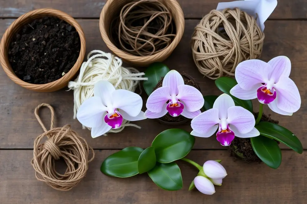 Materiais e Ferramentas Necessárias para Fazer Sua Kokedama de Orquídea