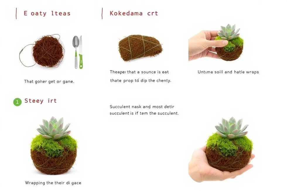 Passo a Passo para Fazer a Sua Kokedama de Suculentas